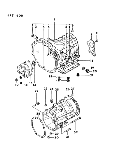 1984 Dodge Ram 50 Case & Adapter Diagram 1