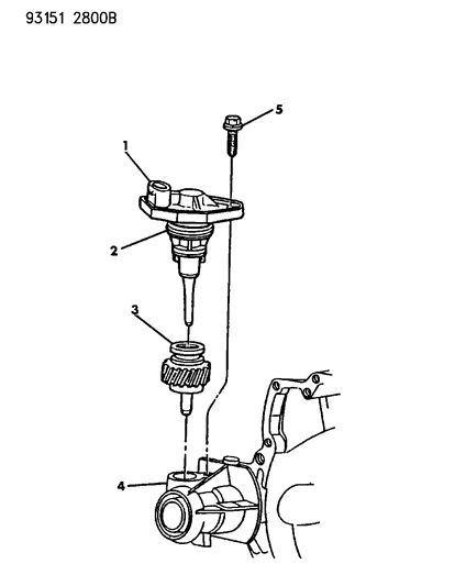 1993 Dodge Daytona Cables And Pinion, Speedometer Diagram