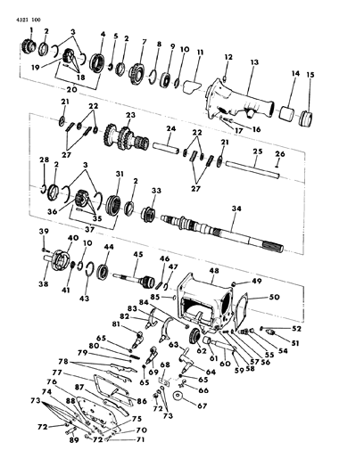1984 Dodge W150 Retainer, M/Drive Gear Bearing Diagram for 3878596