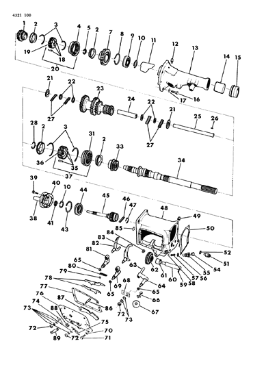 1984 Dodge D150 Transmission, Overdrive Diagram