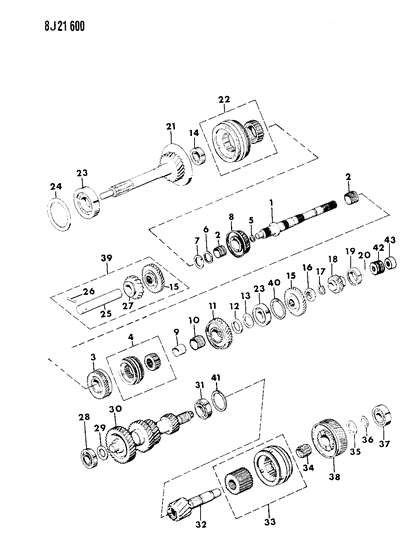 1988 Jeep J20 Needle Bearing-Needle For 5 Diagram for 83503207