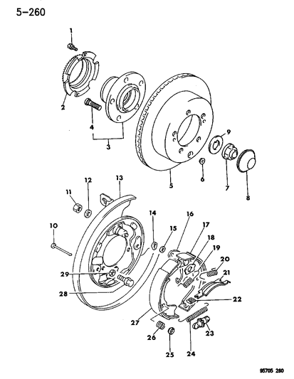 1995 Dodge Stealth Lever-Parking Brake Diagram for MR129855