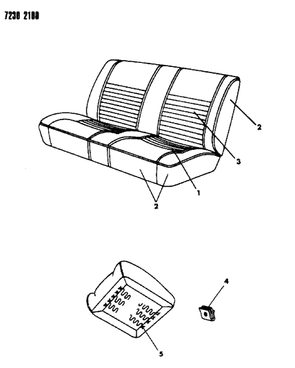 1987 Dodge Omni Rear Seat Diagram 3