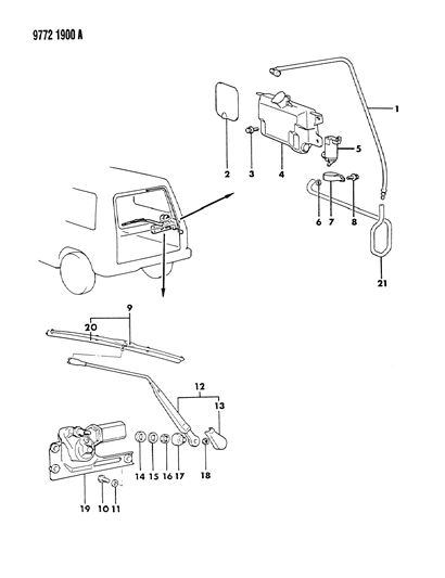 1989 Dodge Raider Bolt-Roof Lid Diagram for MS240252