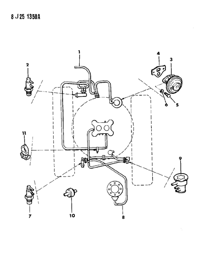 1987 Jeep J10 Emission Controls Diagram 2