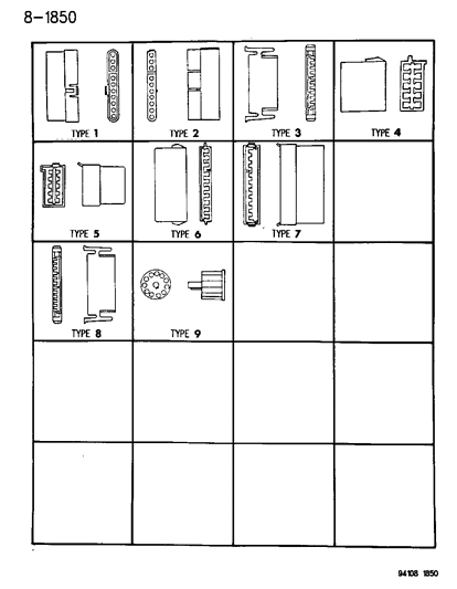 1995 Dodge Neon Insulators 10 & 11 Way Diagram