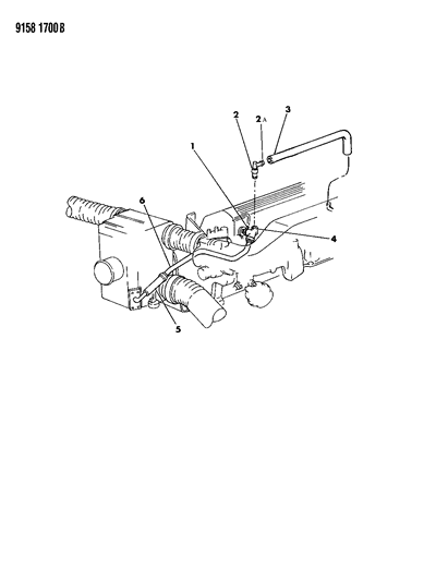 1989 Chrysler LeBaron GTC Crankcase Ventilation Diagram 3