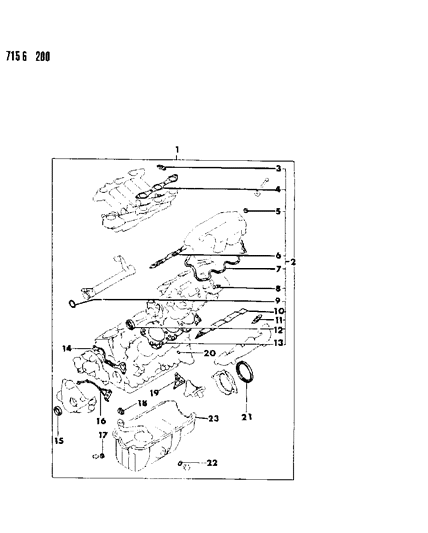 1987 Dodge Caravan Engine Gasket Sets Diagram 2