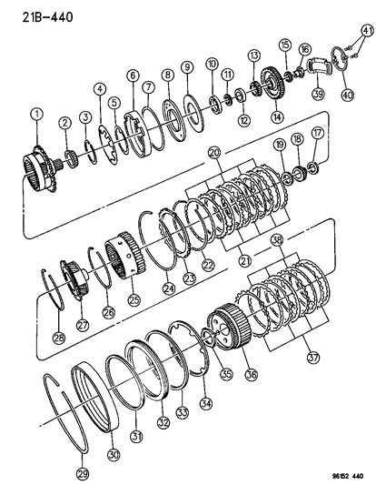 1996 Chrysler Town & Country Gear Train Diagram