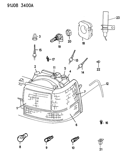 1993 Jeep Grand Cherokee Screw-Pivot Diagram for 56006403