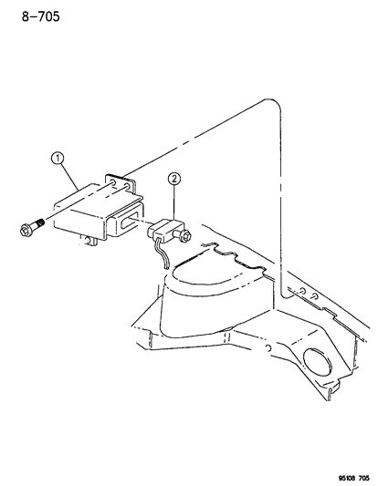 1995 Dodge Neon Engine Controller Module Diagram for R4874164