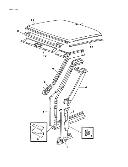 1984 Dodge Charger Body Front Pillar Diagram