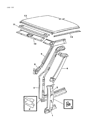 1984 Dodge Omni Body Front Pillar Diagram