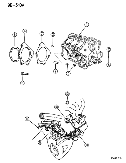 1995 Chrysler New Yorker Cylinder Block Diagram 1