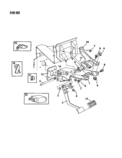 1989 Dodge Aries Brake Pedal Diagram