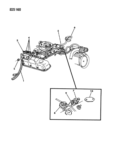 1988 Dodge Ram Wagon EGR System Diagram 1