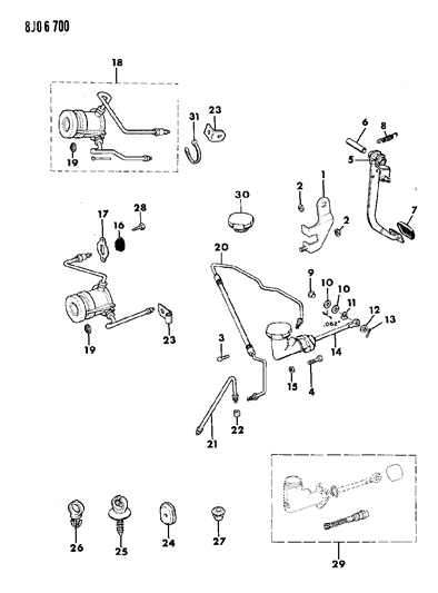 1987 Jeep Wagoneer Clutch Pedal Diagram 2