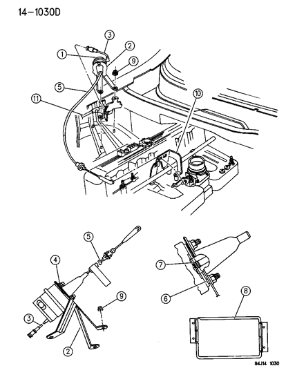 1995 Jeep Grand Cherokee SERVO-Speed Control Diagram for 53009315