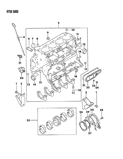 1989 Dodge Raider Cylinder Block Diagram 1