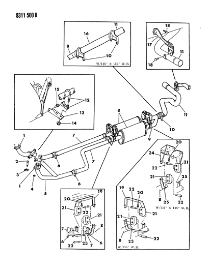 1989 Dodge W350 Exhaust System Diagram 1