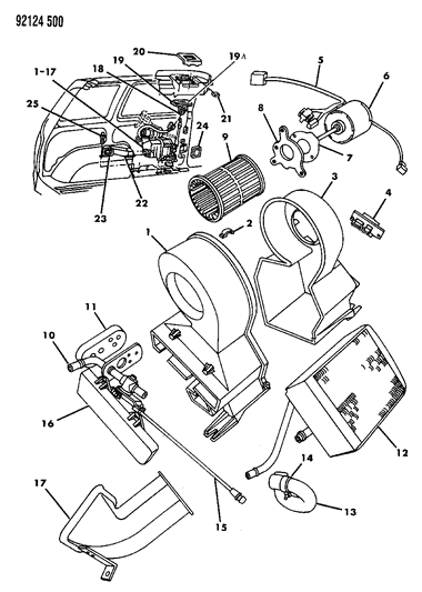 1992 Chrysler Town & Country Heater Unit Diagram 2