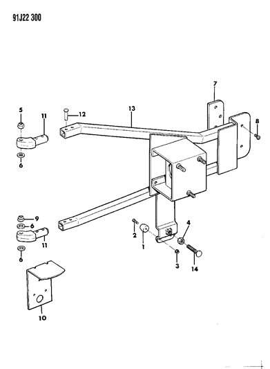 1992 Jeep Wrangler Spare Wheel Mounting Diagram