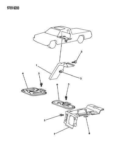 1989 Dodge Ram 50 Luggage Box Diagram