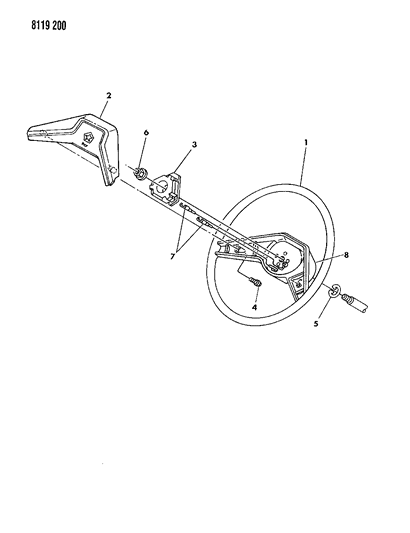 1988 Chrysler LeBaron Steering Wheel Diagram 2