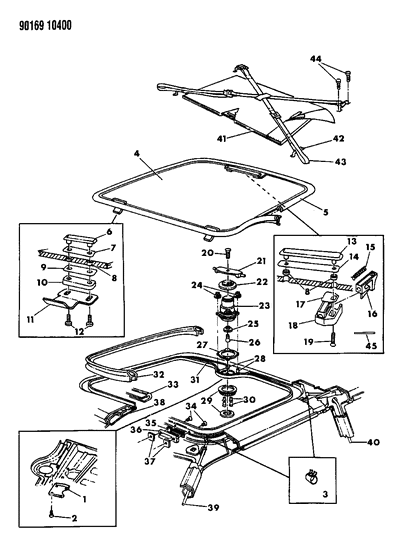 1990 Dodge Daytona Sunroof Diagram