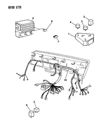 1990 Chrysler New Yorker Wiring - Instrument Panel Diagram