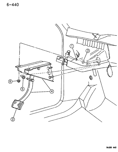 1995 Jeep Grand Cherokee Clutch Pedal Diagram