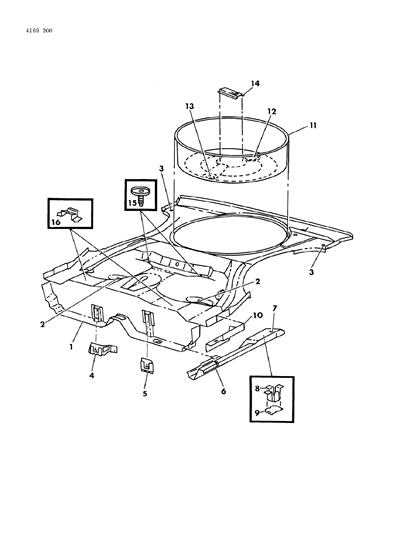 1984 Dodge Charger Floor Pan Rear Diagram 1