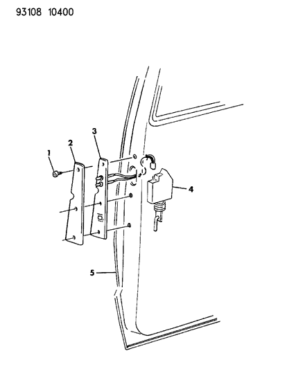 1993 Dodge Grand Caravan Wiring & Switches - Sliding Door Diagram