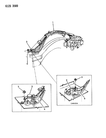 1986 Chrysler Laser Vapor Canister Diagram 1