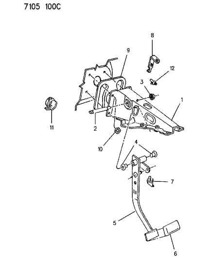 1987 Dodge Charger Brake Pedal Diagram