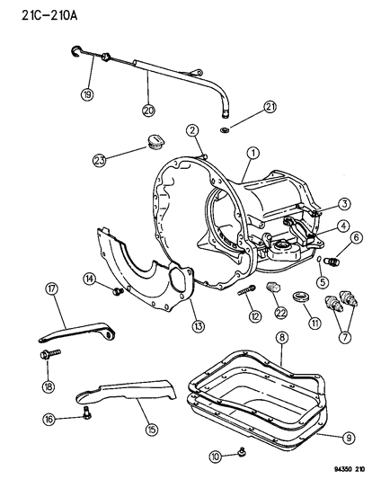 1995 Dodge Dakota Case & Related Parts Diagram 1