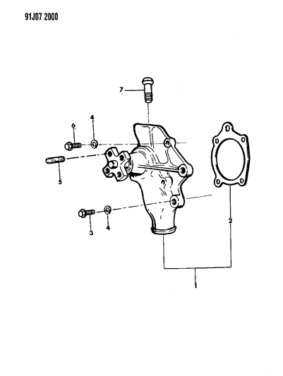 1992 Jeep Wrangler Water Pump Diagram