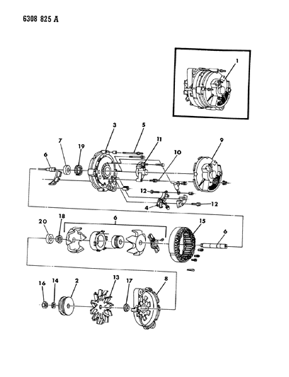 1987 Dodge Ram Van Alternator Diagram 1