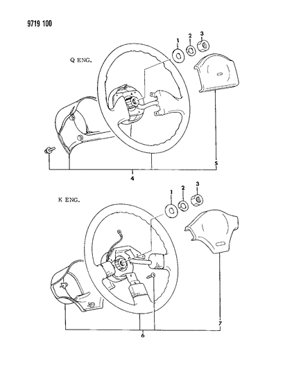 1989 Dodge Colt Steering Wheel Diagram