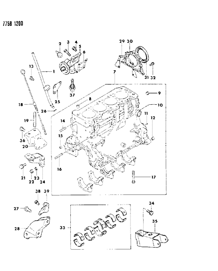 1987 Dodge Colt Gauge Engine Oil Level Oil Fi Diagram for MD131924