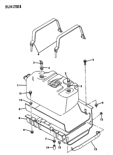 Fuel Tank - 1993 Jeep Wrangler