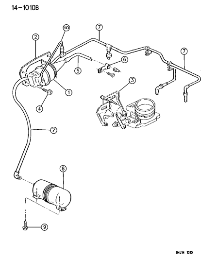 1994 Jeep Cherokee Vacuum Harness Heater & A Diagram for 55037188