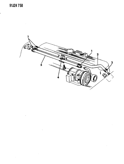 1993 Jeep Grand Wagoneer Hose Diagram for 55036145