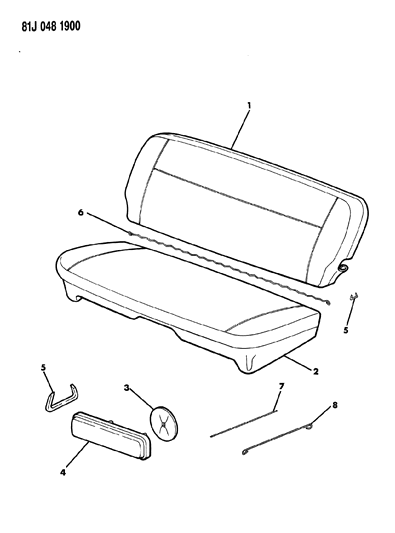 1984 Jeep J10 Covers, Upholstery Front Bench Seat Diagram