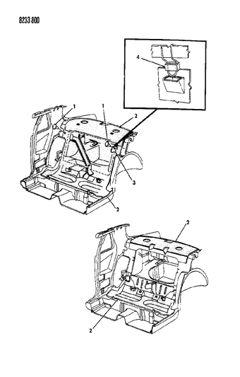 1988 Chrysler LeBaron Silencers - Rear Compartment Diagram