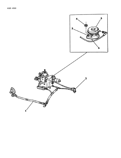 1985 Dodge W150 EGR System Diagram 4