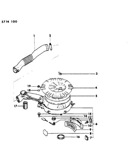 1985 Dodge Colt Air Cleaner Diagram 2