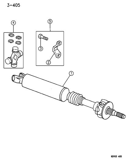 1993 Dodge Viper Shaft - Rear Axle Diagram