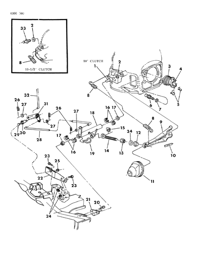 1984 Dodge Ram Van Controls, Clutch Diagram