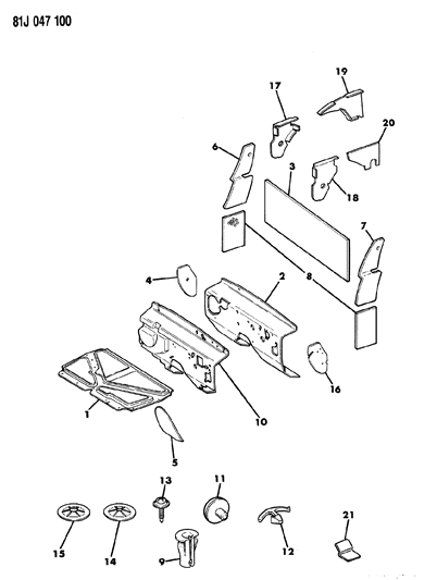 1985 Jeep Cherokee Insulation Diagram